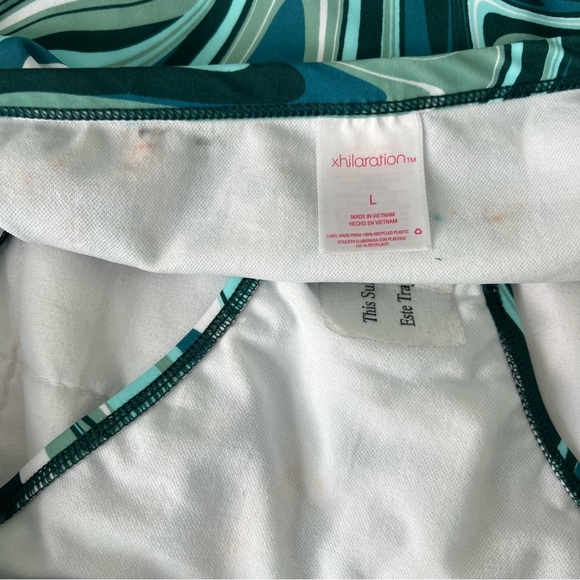 NWT Xhilaration Juniors' High Leg Scoop Bikini
Bottom Blue Swirl Print Large - Picture 13 of 17